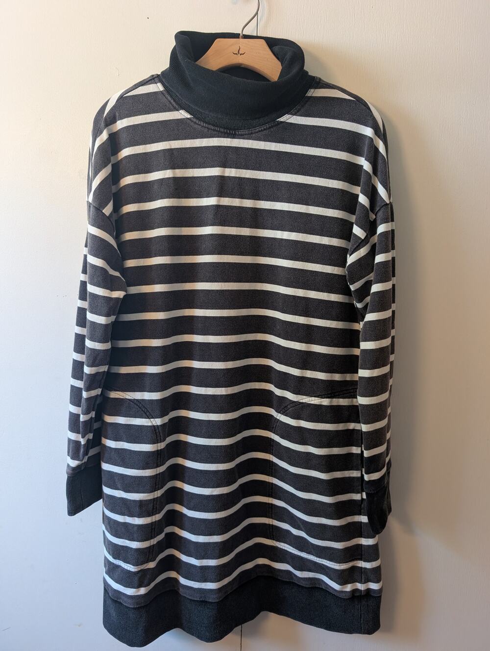 Doe and Rae Black and White Striped Dress